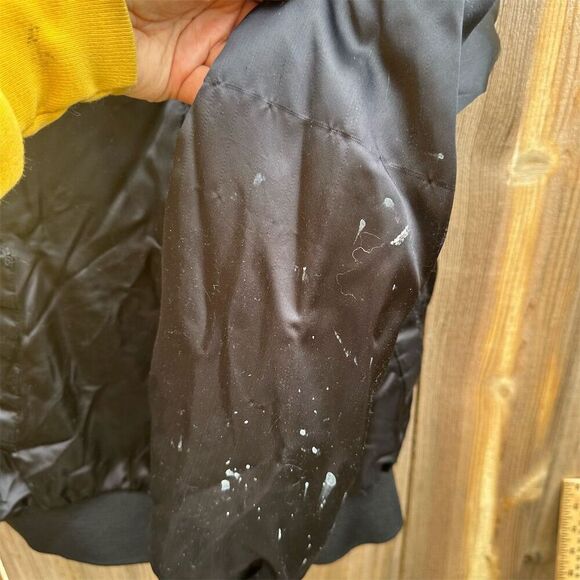 Vintage Snap-On Swingster Men's Bomber Jacket L Black Embroidered Zip-Up - Picture 2 of 11